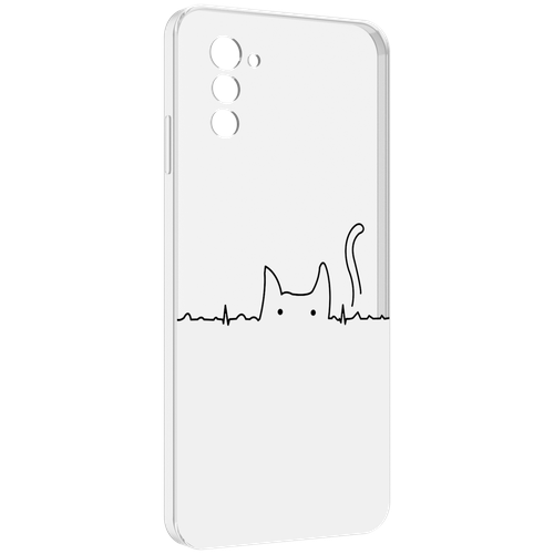 Чехол MyPads кот-музыкальный для UleFone Note 12 / Note 12P задняя-панель-накладка-бампер