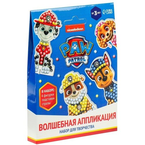 Paw Patrol Набор для творчества «Волшебная аппликация», Paw Patrol набор фигурок на подставках новогодние украшения 3 фигурки