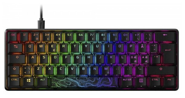 Игровая клавиатура HyperX Alloy Origins 60 (свитчи Red, черный цвет, Латиница)