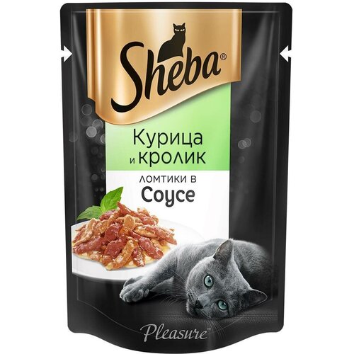 Sheba Паучи для кошек Ломтики в соусе с курицей и кроликом 75г 10248076 0,075 кг 58421 (2 шт)