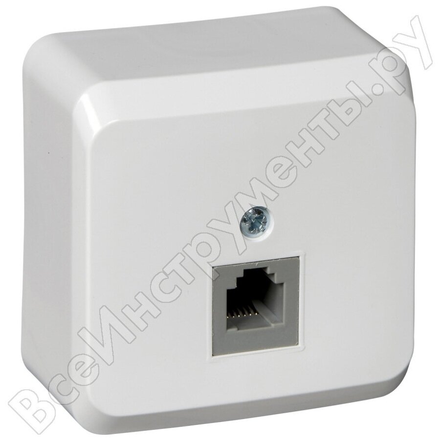 фото Розетка Systeme Electric телефонная белая ТЕLA-001В