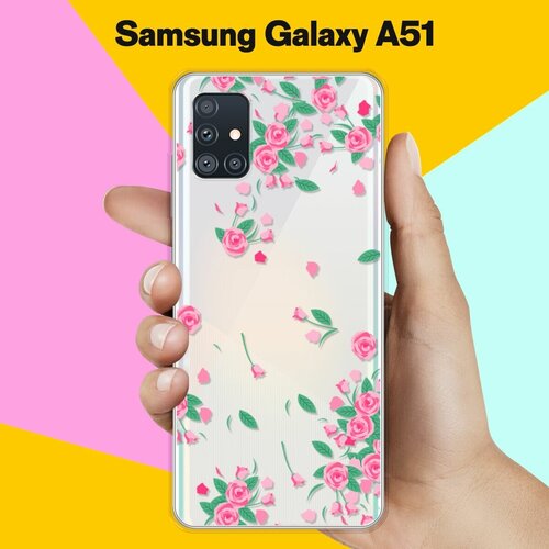 Силиконовый чехол Розочки на Samsung Galaxy A51