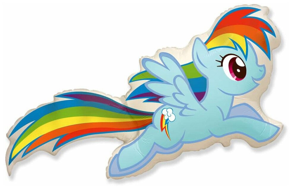 фото Шар (43''/109 см) Фигура, My Little Pony, Лошадка Радуга, 1 шт.