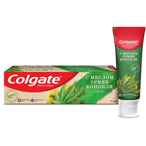 фото Зубная паста colgate naturals детокс с маслом семян конопли, 75 мл