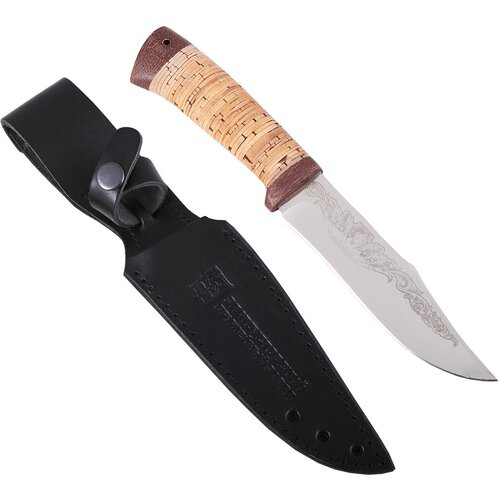 нож охотничий сокол сталь 95x18 береста текст Нож Охотничий Койот (сталь 95x18, береста-текст.)