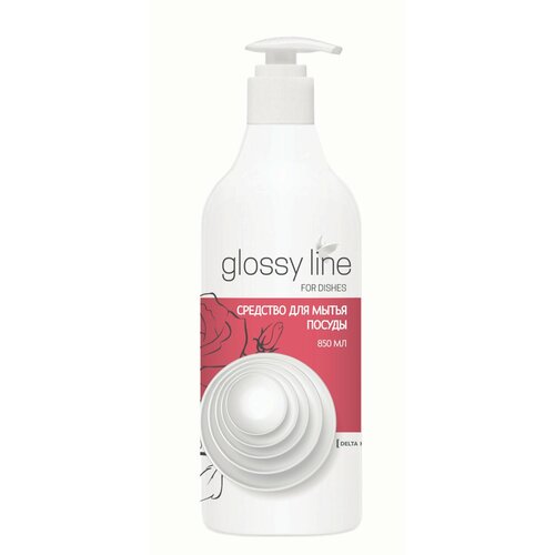 Glossy line (Delta home) Гель для мытья посуды Rose