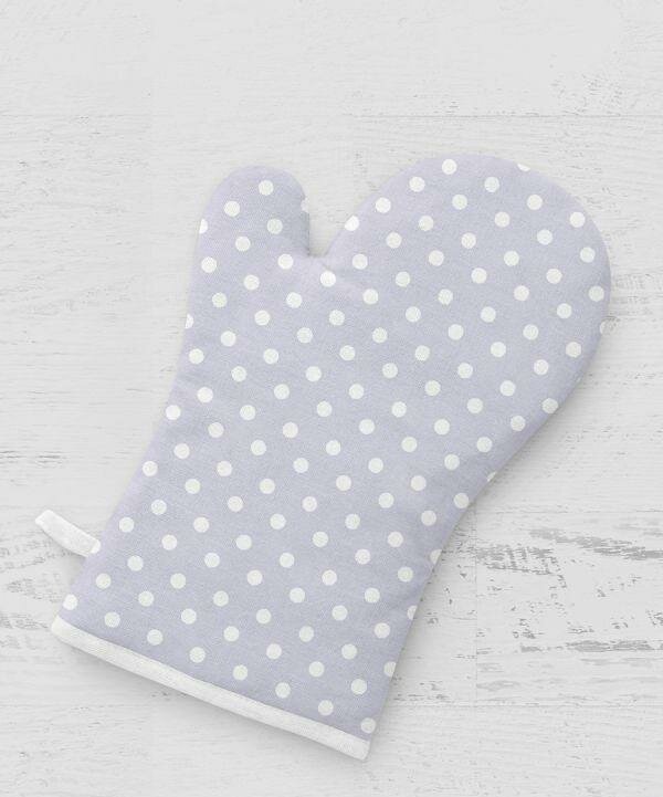 фото Прихватка для кухни/рогожка/полотенце кухонное/варежка/кухонная/Мари Санна/Горошек