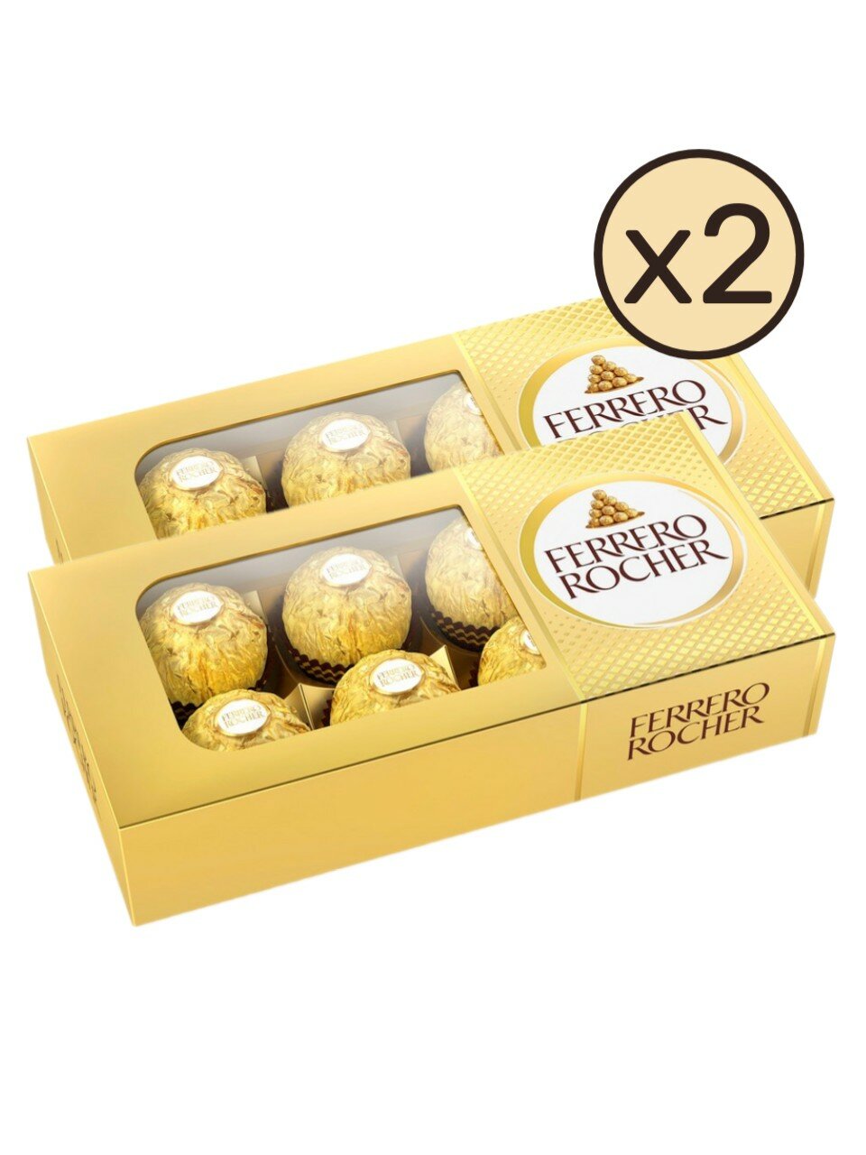 Конфеты Ferrero Rocher из молочного шоколада с лесным орехом 75 г 2 шт