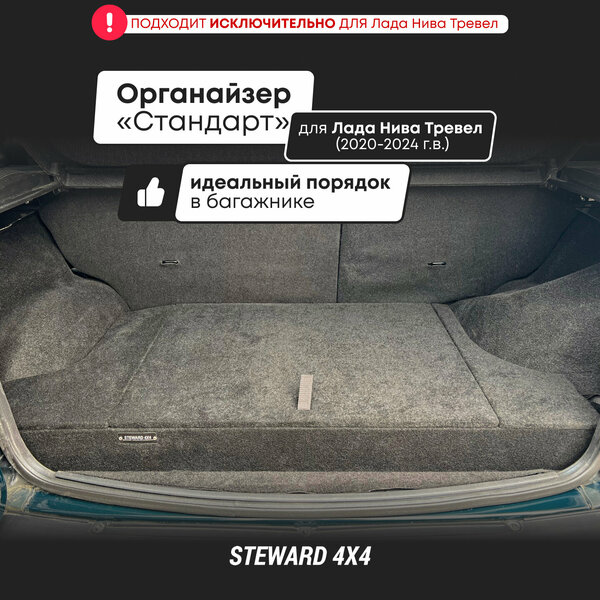 Органайзер Стандарт в багажник автомобиля Лада Нива Тревел; для машин 2020-2024 годов выпуска