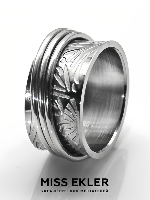 Кольцо-механизм Антистресс от Miss Ekler, размер 17, серебряный