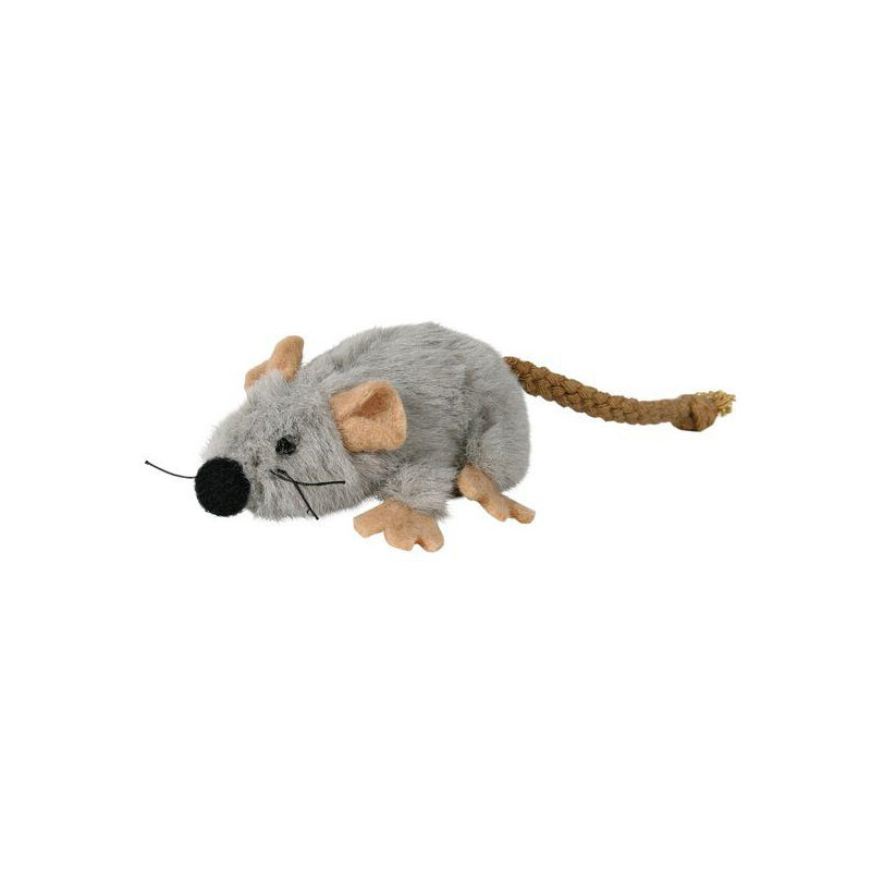 Игрушка для кошек TRIXIE Мышь плюшевая, серая (7см)