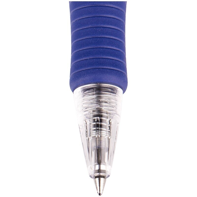 Ручка шариковая Pilot масляная автоматическая Super Grip, 0,7 мм, линия 0,32 мм, резиновый упор, синяя (BPGP-10R-F, М)