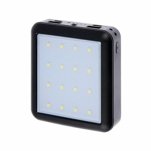 Внешний аккумулятор 484 10000 мАч кабели Type-CLightningMicroUSB фонарь чёрный 1372₽