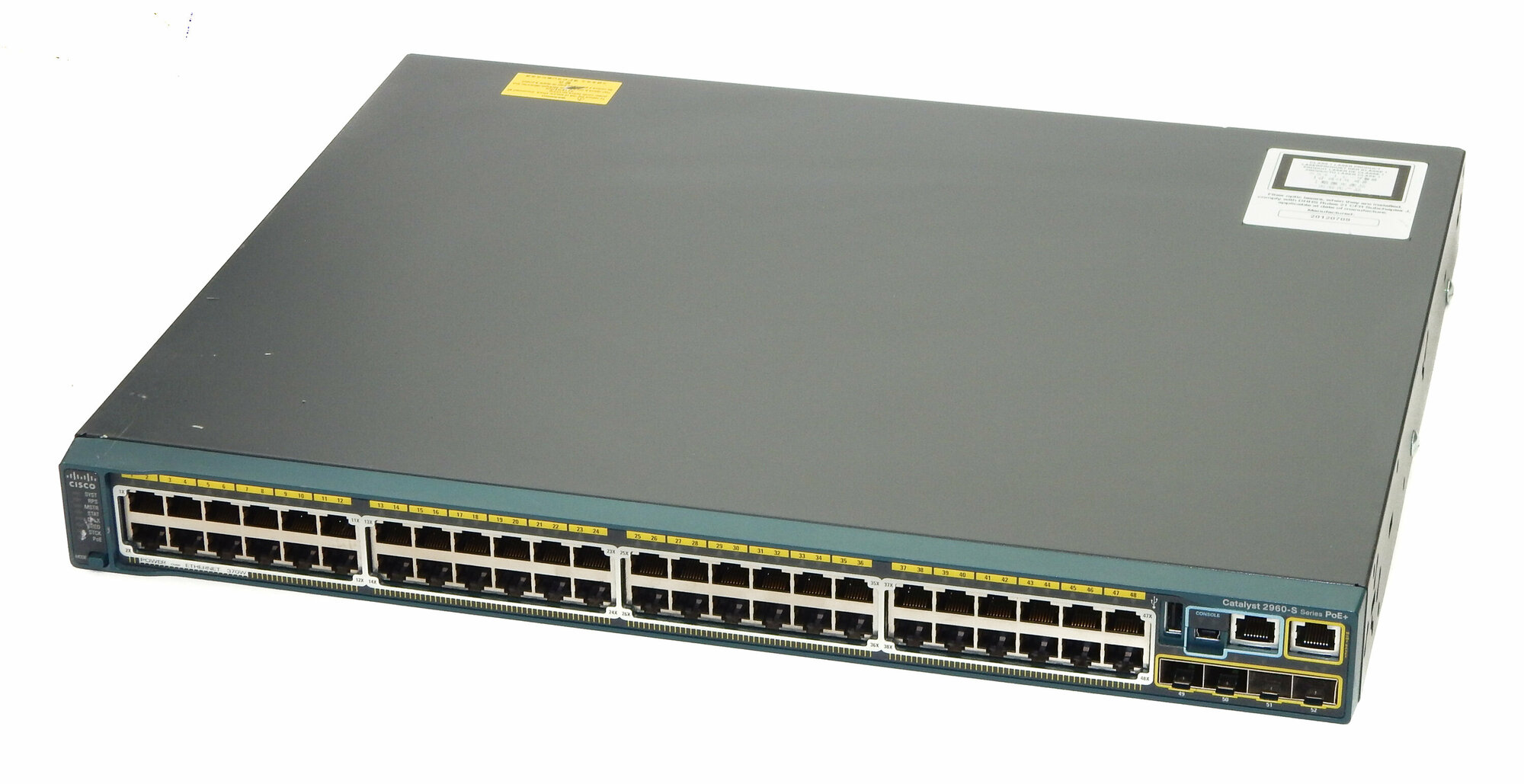 Коммутатор CISCO WS-C2960S-48FPS-L 48 портов SFP PoE+ L2