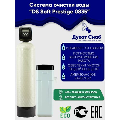 Умягчитель и обезжелезиватель для дома и дачи DS Soft Premium 0835. Потребители до 2-х человек.