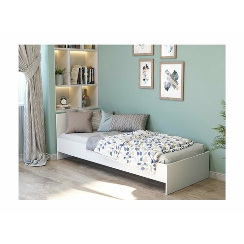 Лайт Кровать КР-001 Прямоугольный щиток 840 мм Белый 6774₽