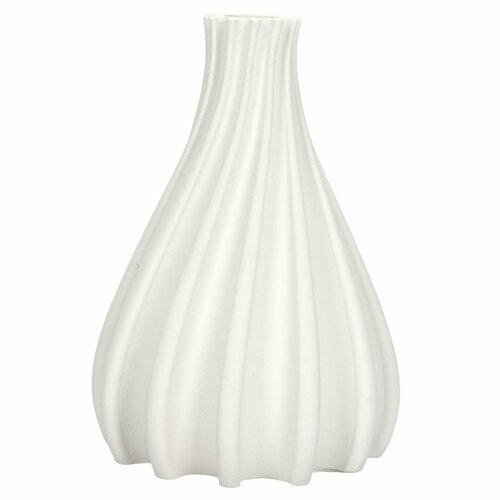 Ваза декоративная Декантер, 17х11х11 см, гипс, белый