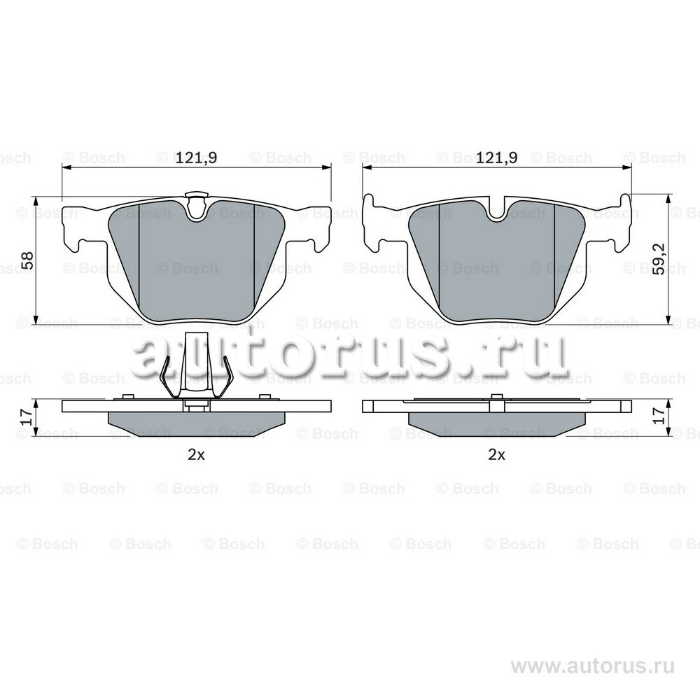 Колодки тормозные задние Bosch 0 986 424 766, подходят для надежного торможения