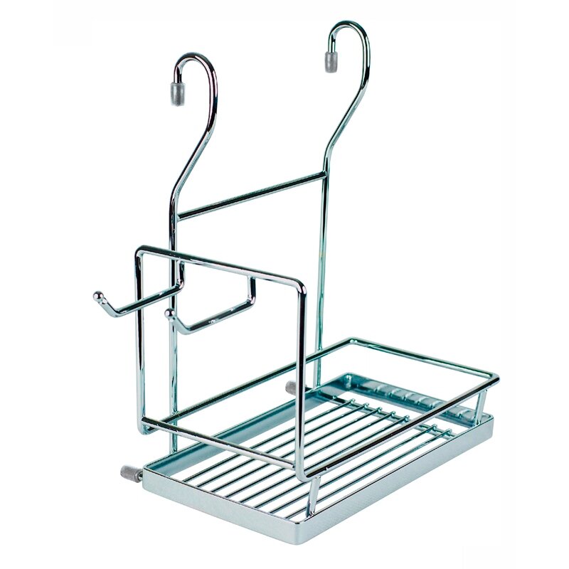 фото Полка на рейлинг Trodos "KS-2013" прямоугольная 1-ярусная, хром,