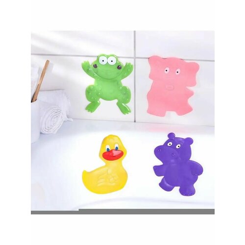 Набор мини-ковриков для ванны на присосках Доляна