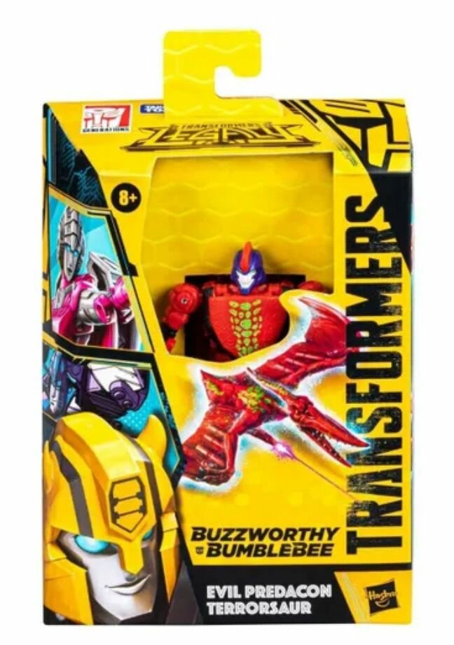 Игрушка трансформер Transformers: Legacy Deluxe Class - Buzzworthy Bumblebee - Evil Predacon Terrorsaur Action Figure /F41055L00