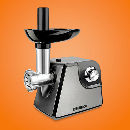 Умная мясорубка Oberhof Magnum R-12 Электромясорубка с насадками для колбасок кеббем 1360 Вт 2кг в минуту 2 насадки для измельчения 5 мм 7 мм 1149000₽