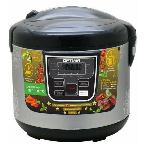 Мультиварка OPTIMA MC-5101 черный цветы 397900₽