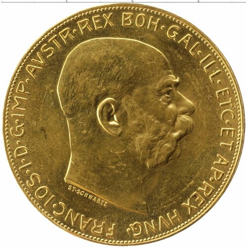 Клуб Нумизмат Монета 100 крон Австрии 1915 года Золото Франц Иосиф I (KM# 2819 900