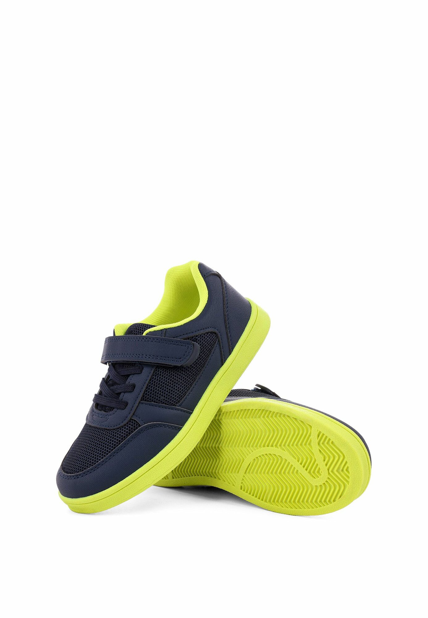 фото Синие тряпочные кроссовки для мальчиков на шнуровке ZENDEN first 17-41BO-089TT