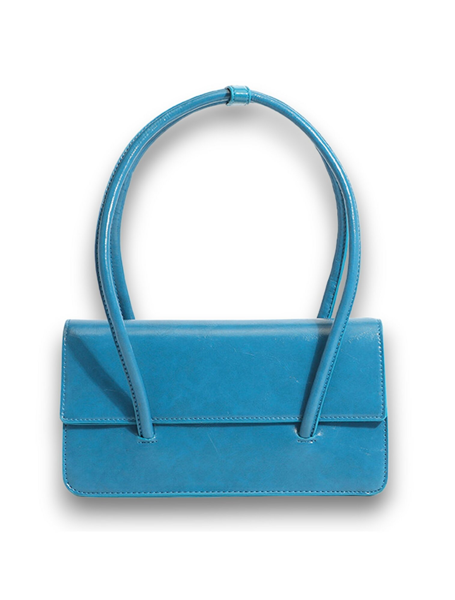 Сумка багет Evangelina May Сумка багет, фактура гладкая, Голубая — фото 1