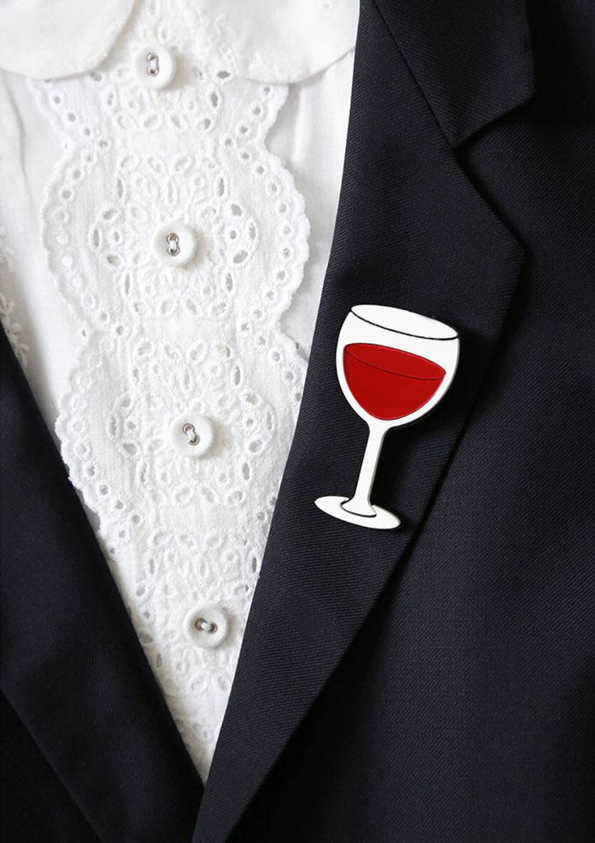 Брошь MONOLAMA, красный/белый — фото 1