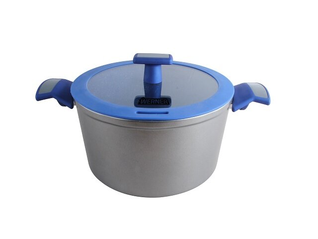 Кастрюля WERNER 0629 SOFFY 20см 3л серебристый синий