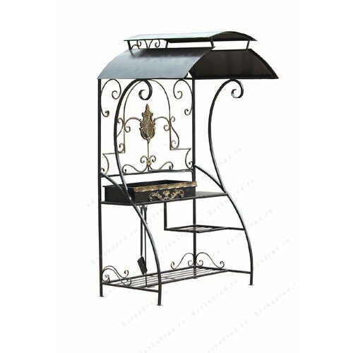 Кованый мангал с крышей 
