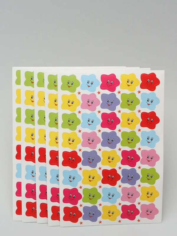 Набор наклеек Пилот "Звездочки" 15.8x11.5см, бумага, поощрительный, 400шт — фото 1