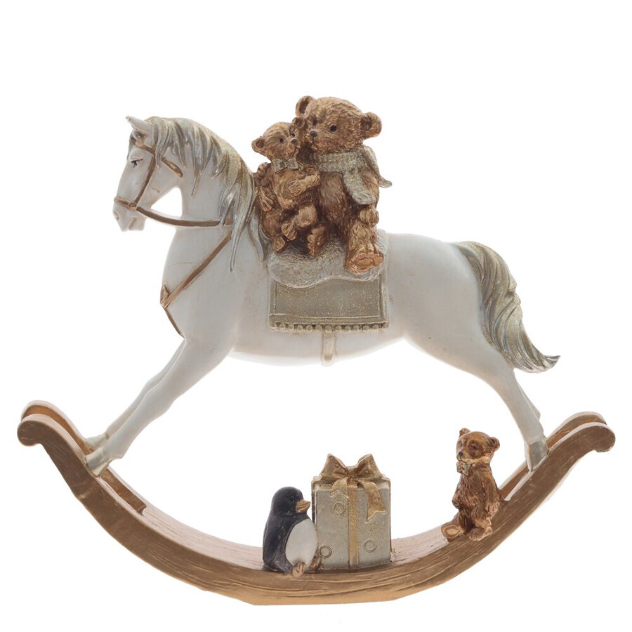Фигурка декоративная Мишки на лошадке Remecoclub 285x55x23 см