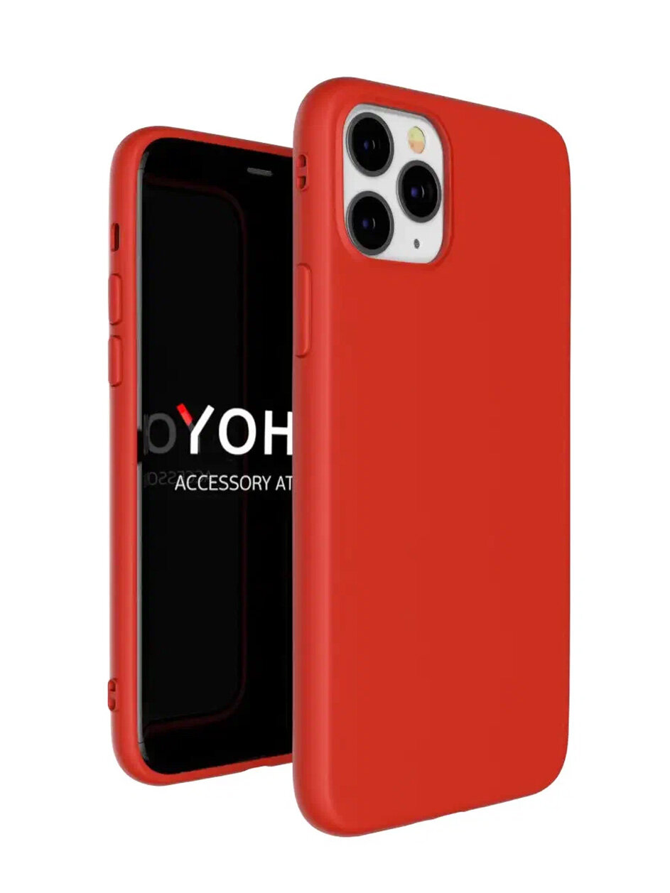 Защитный чехол бампер для iPhone 11 Pro Max 6.5" красный YOHO силиконовый противоударный