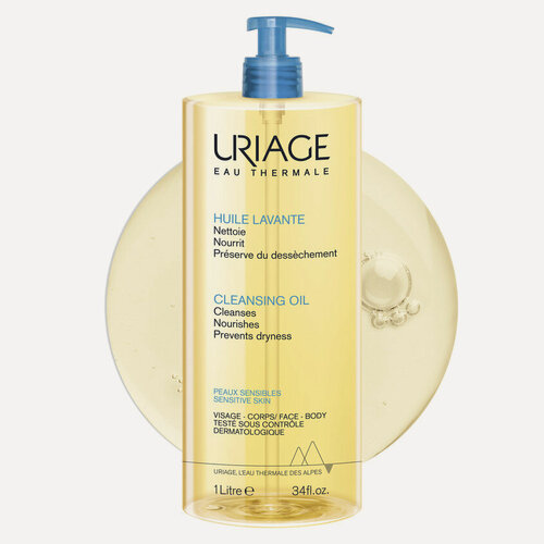 Изображение товара Очищающее масло-гель URIAGE, мягкое очищение, для сухой кожи, 1л