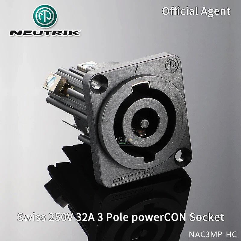 Кабельный разъем Neutrik powerCON 32 А 250 В 3-полюсный вилка/розетка однофазные провода от 25 до 60 мм2 (AWG14-10) внешний диаметр 8-20 мм NAC3MP-HC