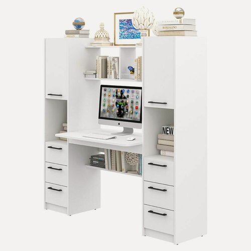 Изображение товара Стол компьютерный Фронда-5 + 2 комплекта ящиков, Белый