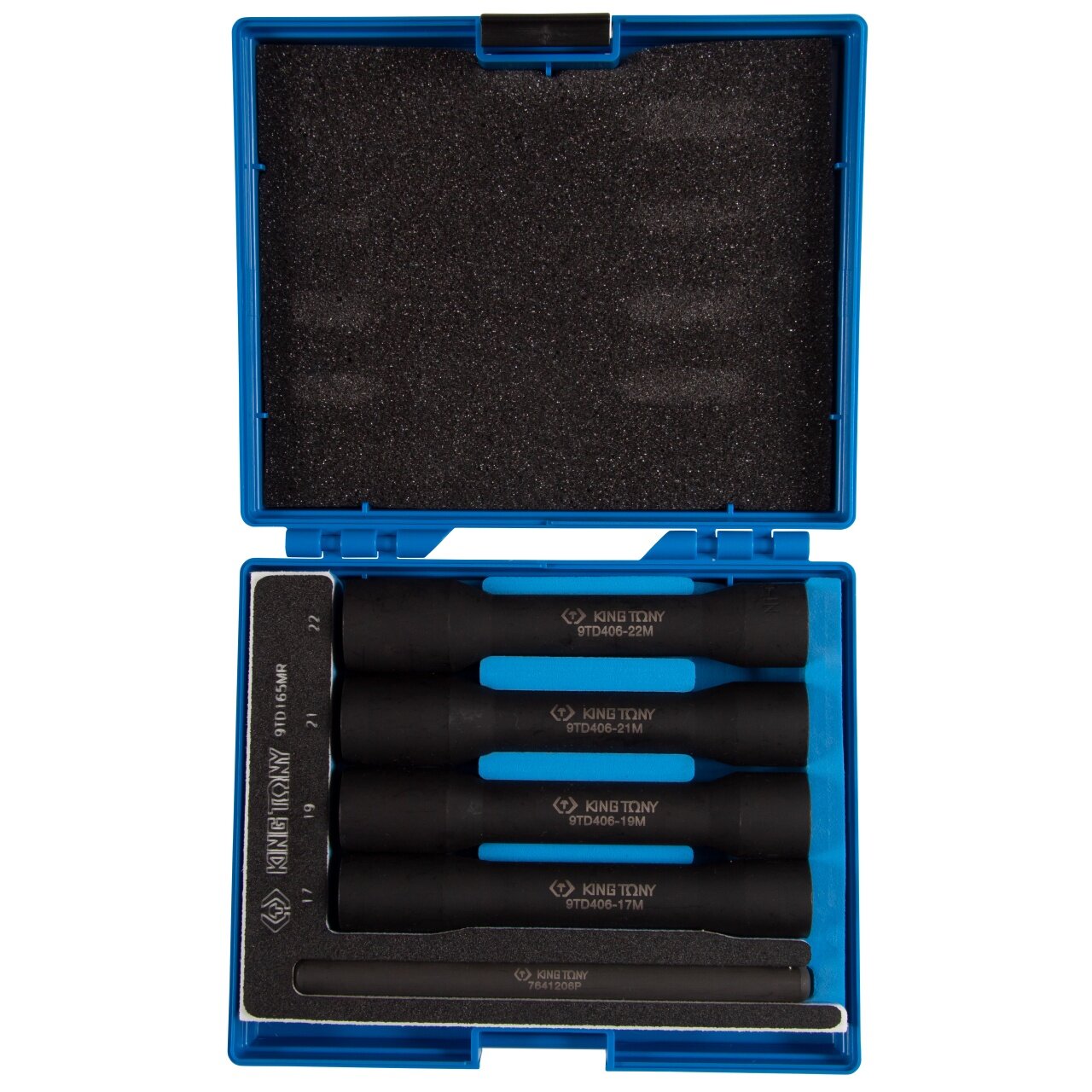KING TONY Набор торцевых головок для поврежденных гаек и болтов, 17, 19, 21, 22 мм, 5 предметов 9TD165MR