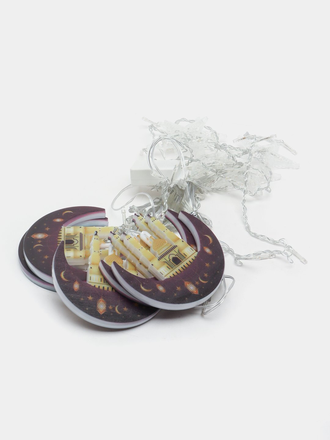 Гирлянда LED, луна со звездами, 3 м Золотистый хаки