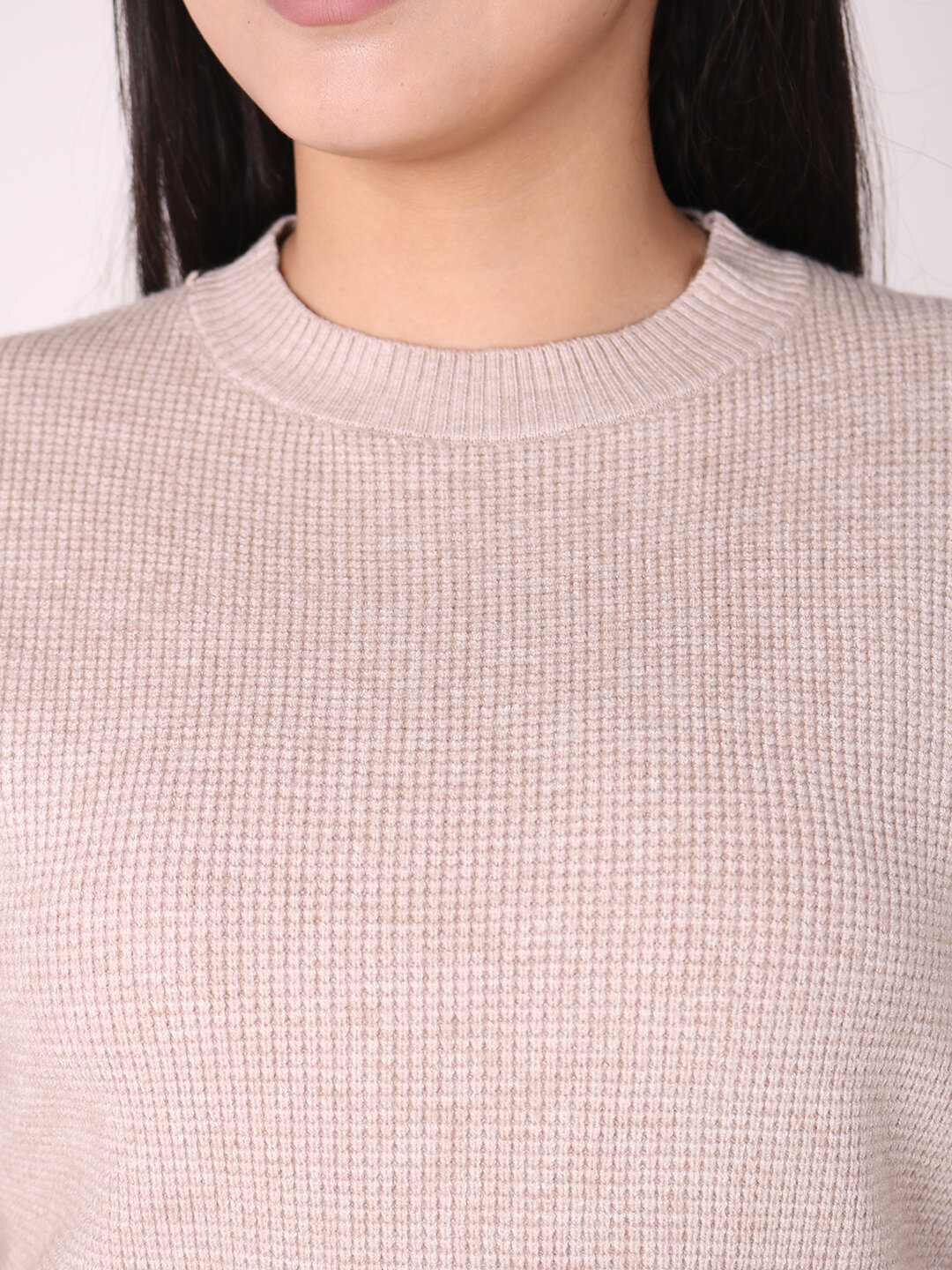 Свитер размер One Size, , бежевый меланж — фото 1