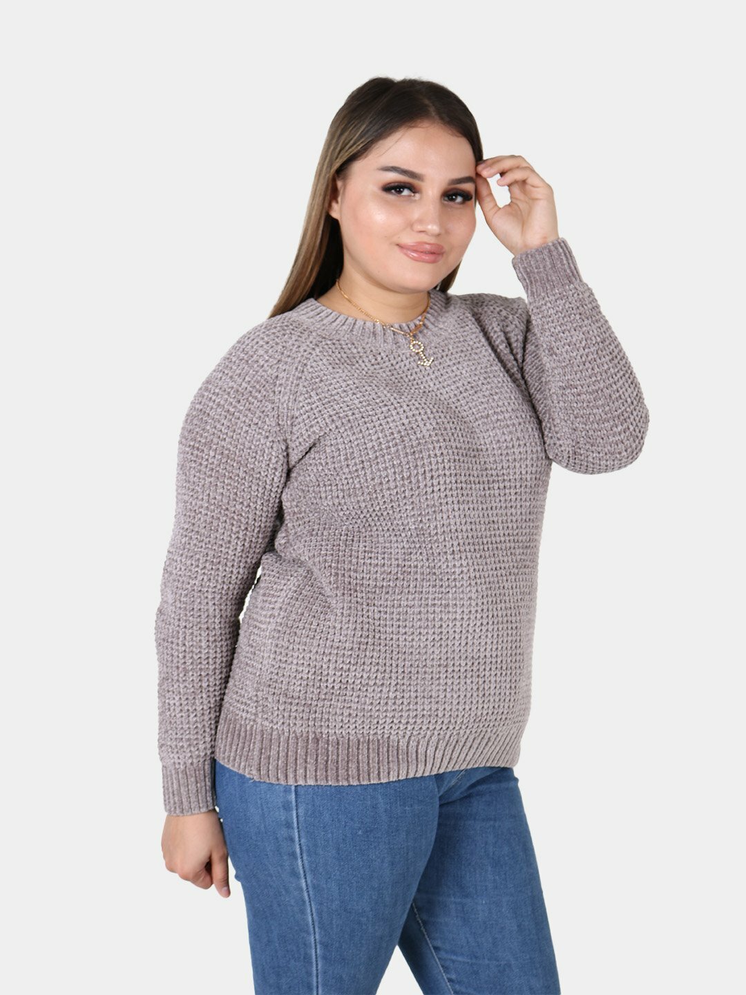 Свитер размер One Size, , бежевый меланж — фото 1