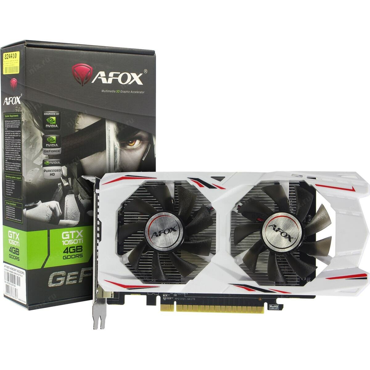 Видеокарта Afox AF1050TI-4096D5H7-V8