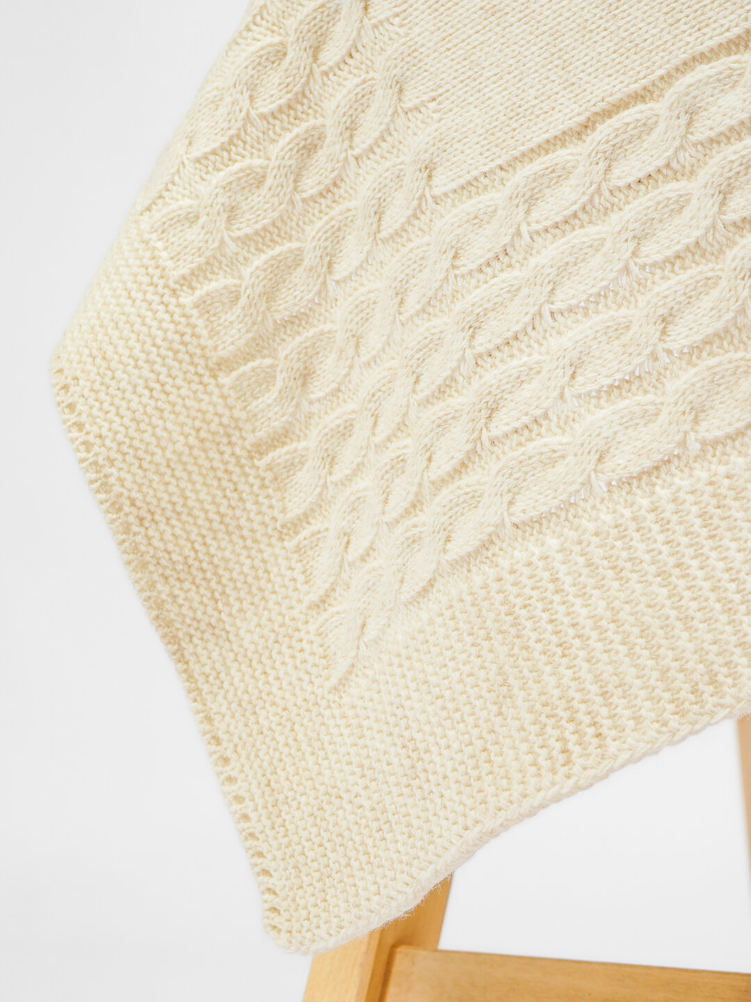 Плед вязаный детский для новорожденных, универсальный, 90х90 — фото 1