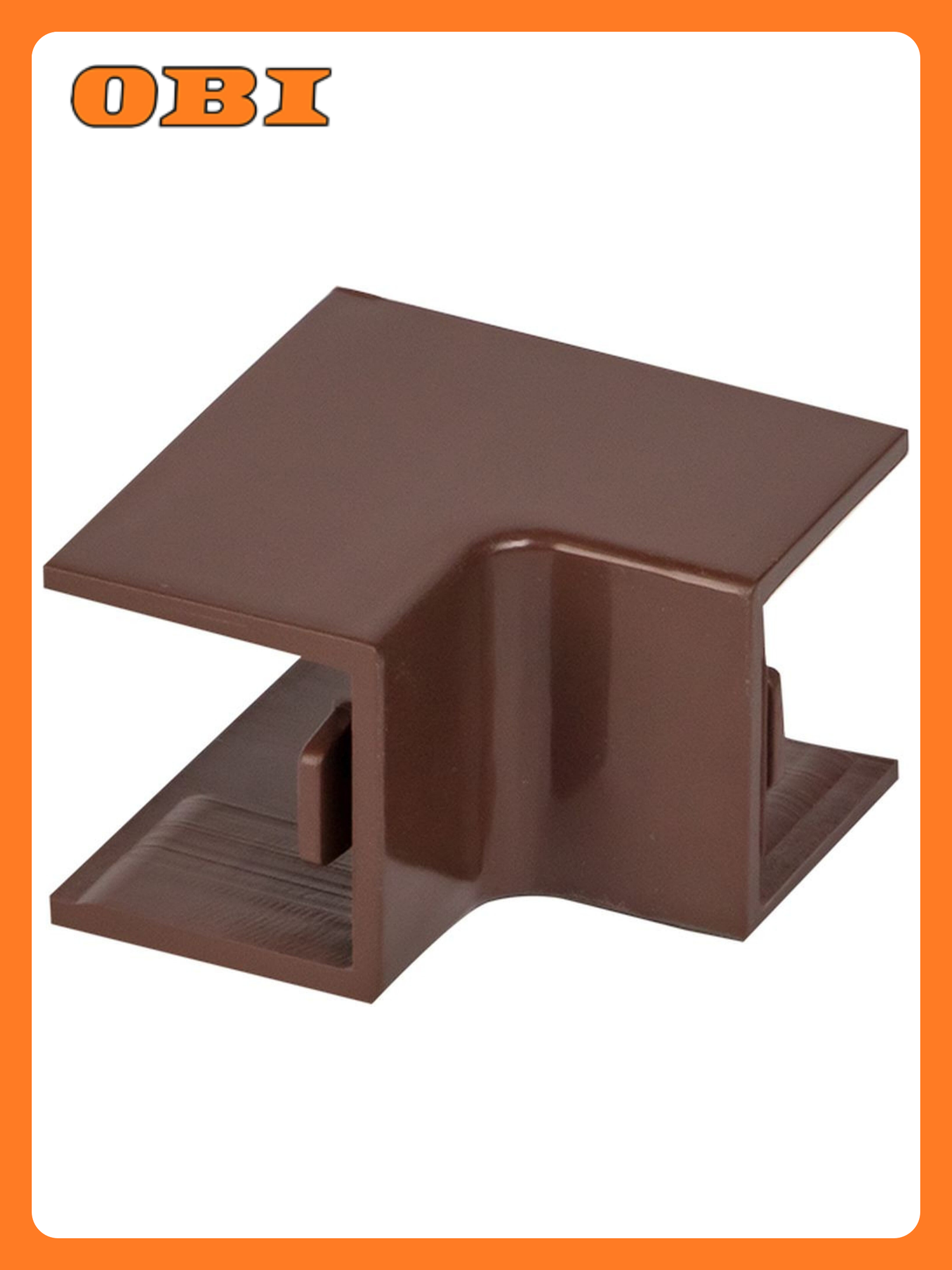 Внутренний угол EKF PROxima для кабель-канала пластик цвет коричневый 16x16 мм