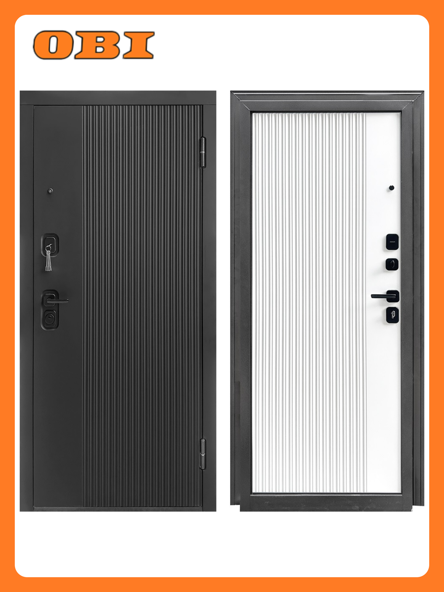 Дверь входная металлическая Спарта софт белый 960х2050 правая