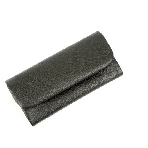 Кошелек кроко женский из натуральной кожи, маленький бумажник для денег, на каждый день черный Пр806-40