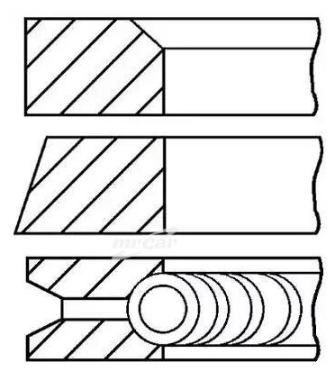 GOETZE 08-502200-00 Кольца поршн компл на 1 цил. vw polo/golf 1.3