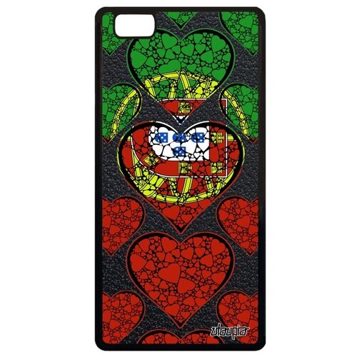 фото Качественный чехол на // huawei p8 lite 2015 // "флаг португалии с сердцем" любовь стиль, utaupia, цветной